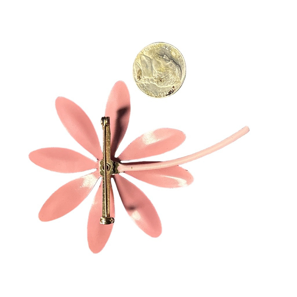 Unbranded Pink Daisy Brooch Women's One Size - Picture 3 of 3